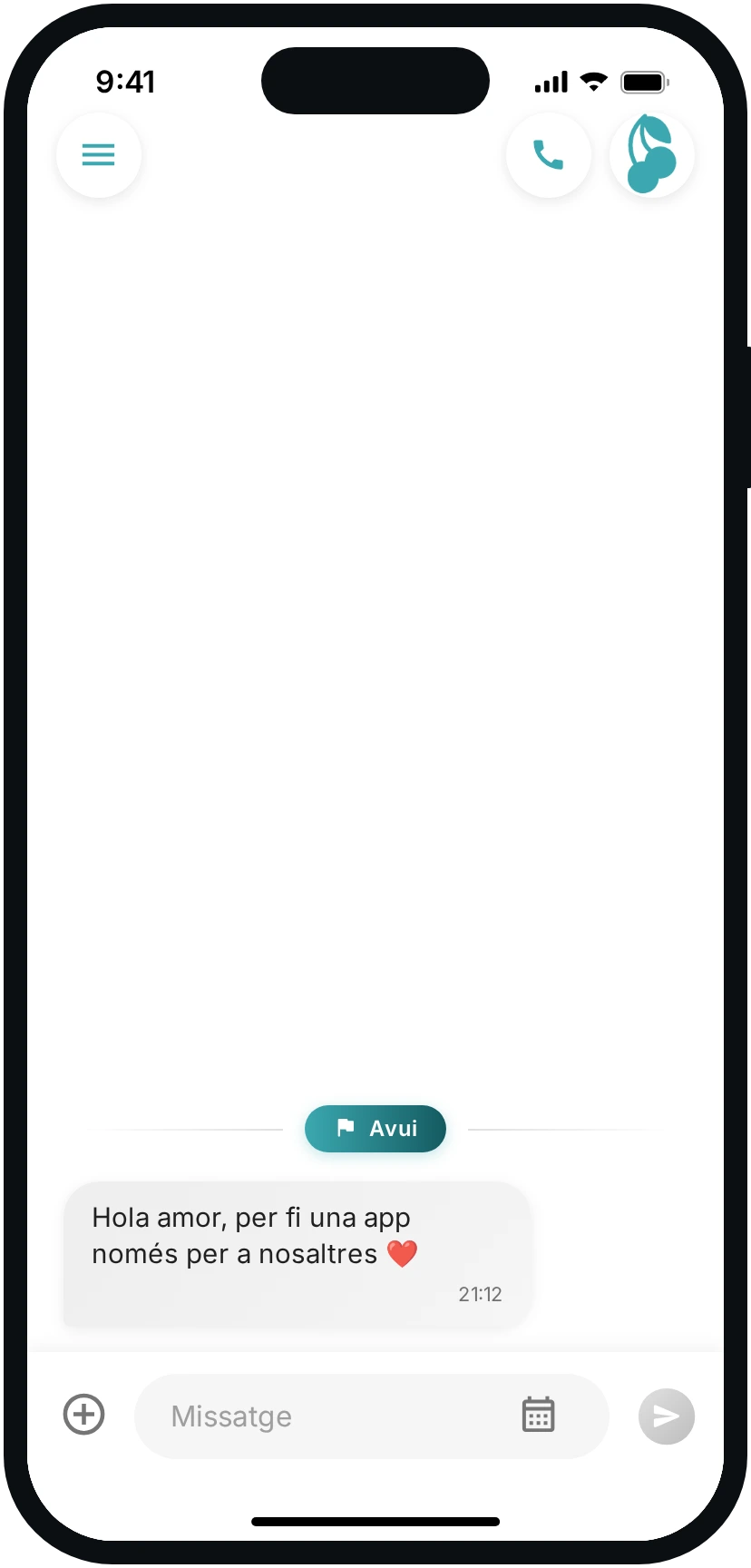 El primer missatge, arribat al mòbil.