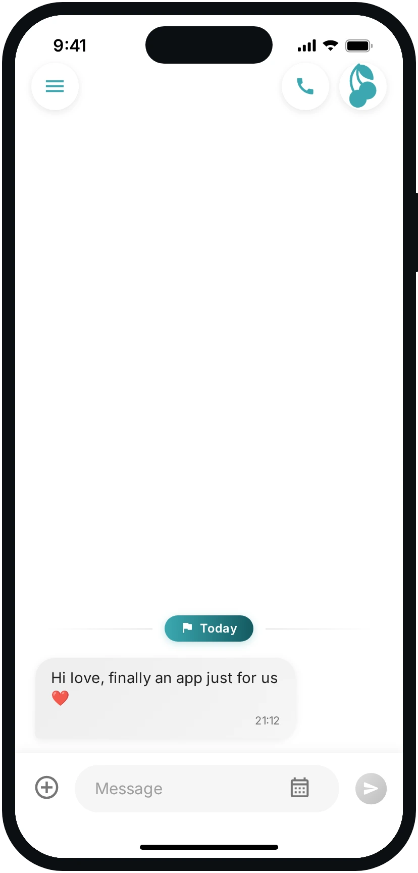 The first message, arrived on the phone.